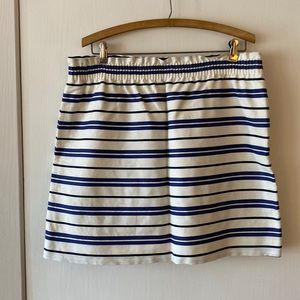 Jcrew factory sidewalk skirt- ivory/blue/black stripe